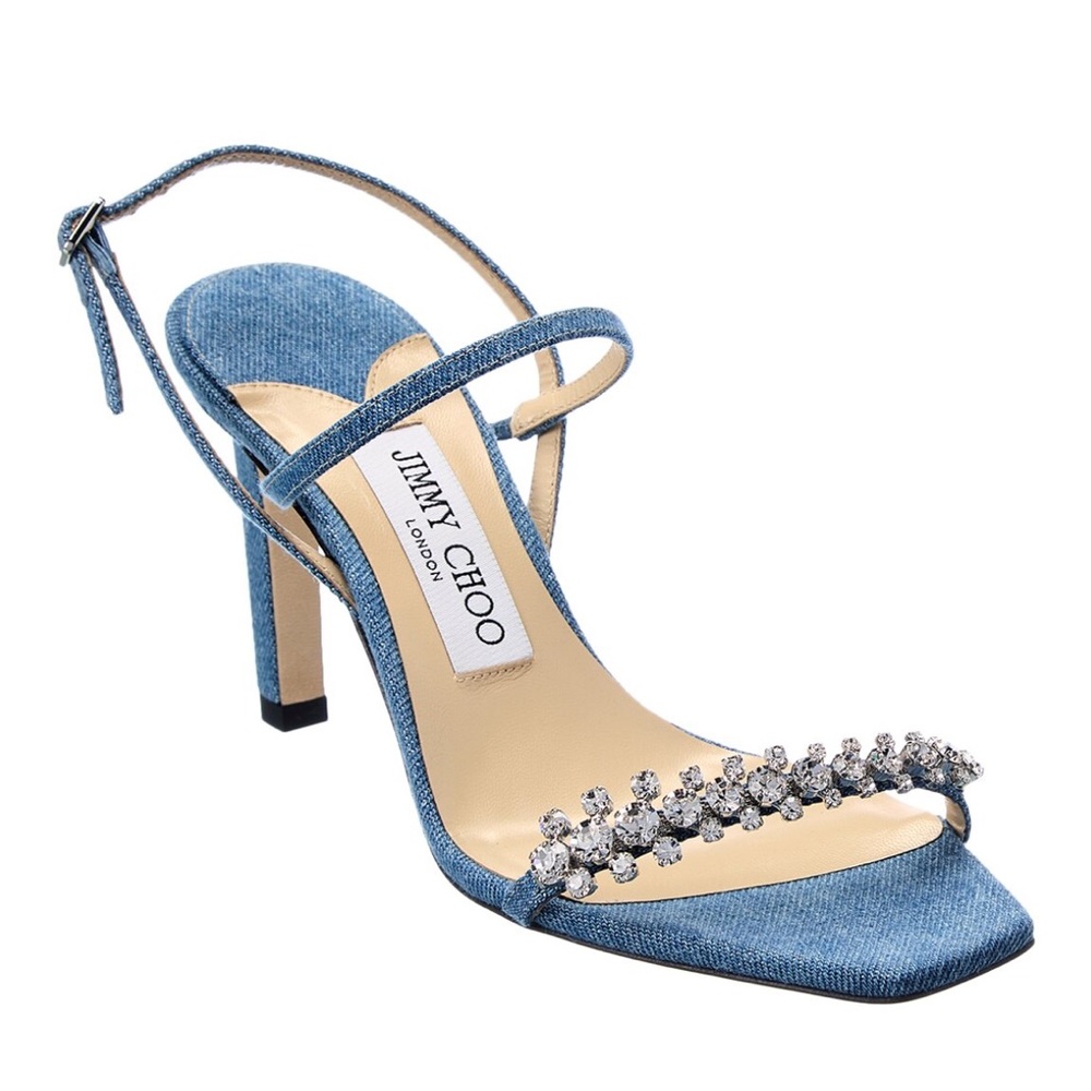 Jimmy Choo Meira 85 Denim Sandal